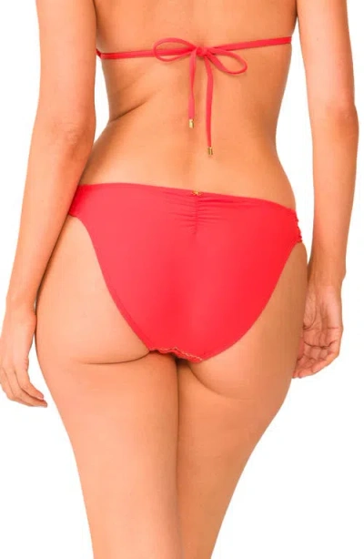 Pq Swim Lace Front Bikini Bottoms In Red