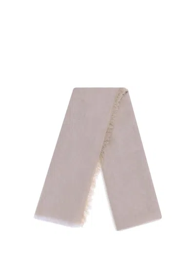Fendi Ff Scarf In Neutral