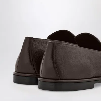 Ferragamo Dark Brown Leather Loafer Men