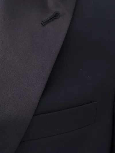 Giorgio Armani Single-breasted Wool Tuxedo Suit In Black