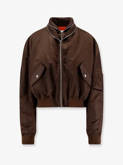 Givenchy Women Nylon Bomber Jacket With Double Zip