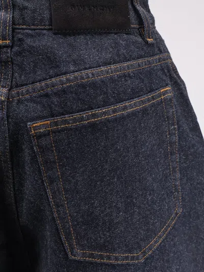 Givenchy Women Twisted Dark Blue Denim Jeans In Blue