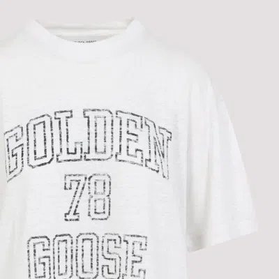 Golden Goose Journey Boxy Linen Graphic T-shirt In White
