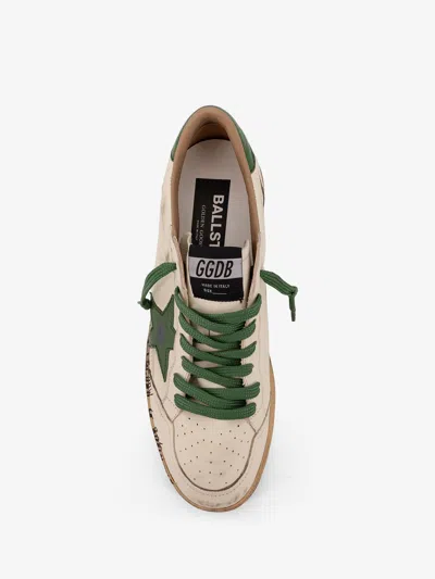Golden Goose Ball Star Distressed Finish Leather Sneaker With Graffiti Print Shoes