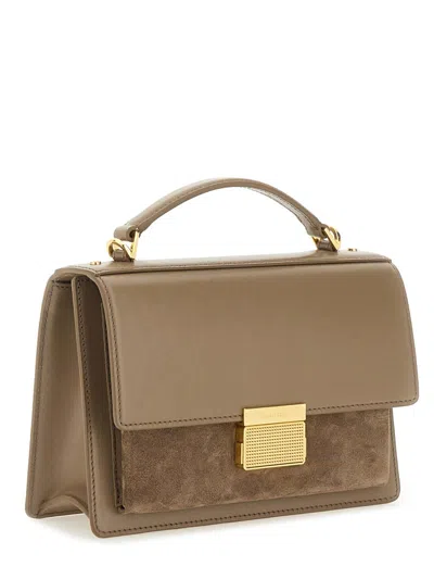 Golden Goose Suede Top Handle Cross-body Bag In Nude