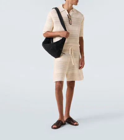 棉质混纺钩编短裤