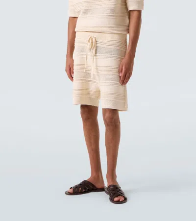 棉质混纺钩编短裤