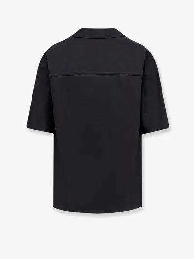 Gucci Classic Short-sleeve Cotton Shirt In Black