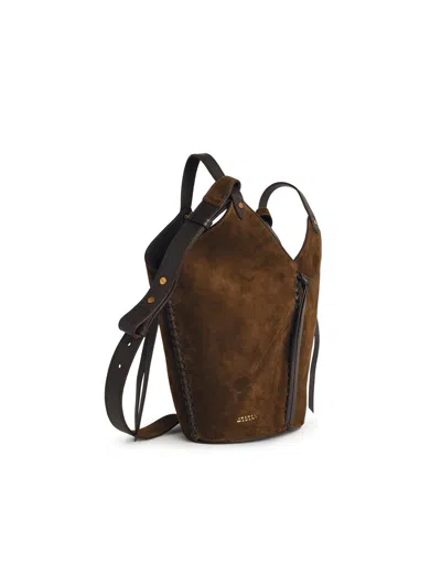 Isabel Marant 'tampa' Mini Bucket Bag In Bronze Suede Women