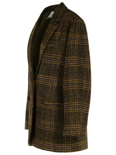 Isabel Marant Étoile 'gesina' Khaki Virgin Wool Blazer In Multi