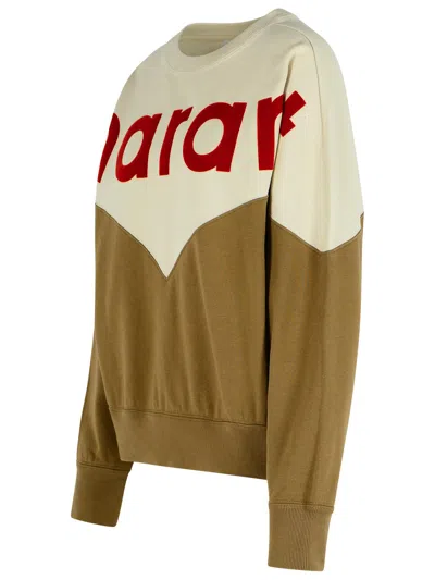 Isabel Marant Étoile Isabel Marant Etoile Two-tone Cotton Blend Houston Sweatshirt In Brown