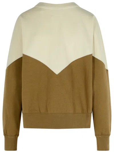 Isabel Marant Étoile Isabel Marant Etoile Two-tone Cotton Blend Houston Sweatshirt In Brown