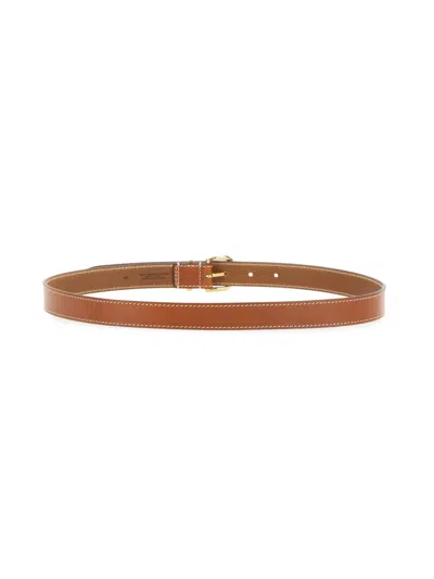 Isabel Marant Logo Engraved Buckle Belt In Brown