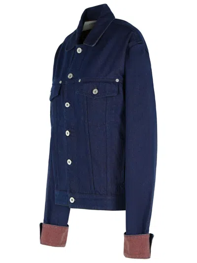Jw Anderson Cotton Jacket Featuring Chest Pockets In Blue