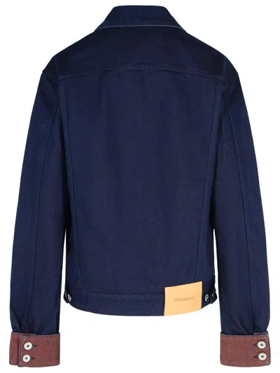 Jw Anderson Cotton Jacket Featuring Chest Pockets In Blue