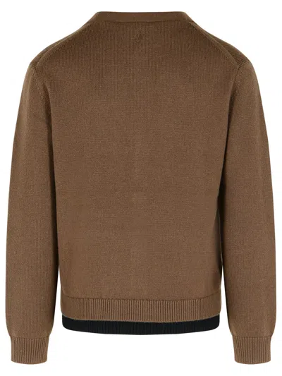 Jw Anderson Brown Cashmere Blend Layered Cardigan In Brown