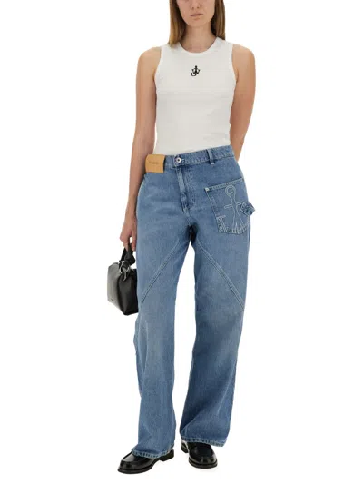 Jw Anderson J. W. Anderson 'anchor' White Cotton Tank Top In White