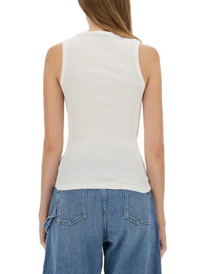 Jw Anderson J. W. Anderson 'anchor' White Cotton Tank Top In White