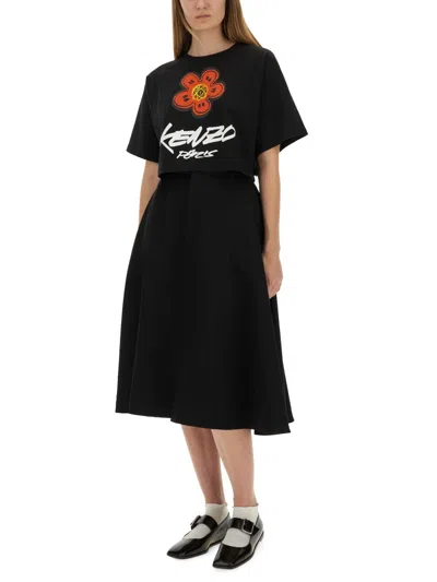 Kenzo Women Cropped T-shirt "futura"