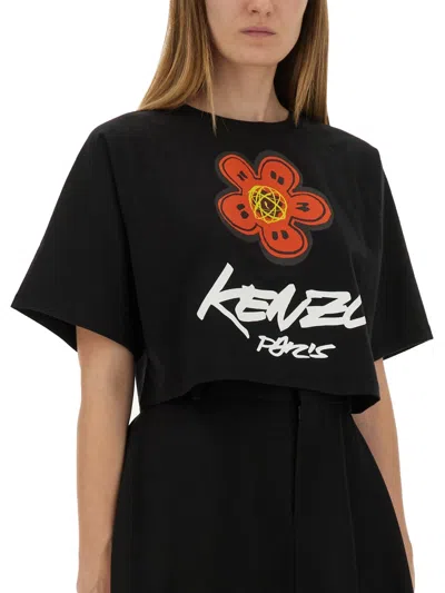 Kenzo Women Cropped T-shirt "futura"