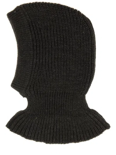 Lemaire Wool And Alpaca Blend Hood In Brown