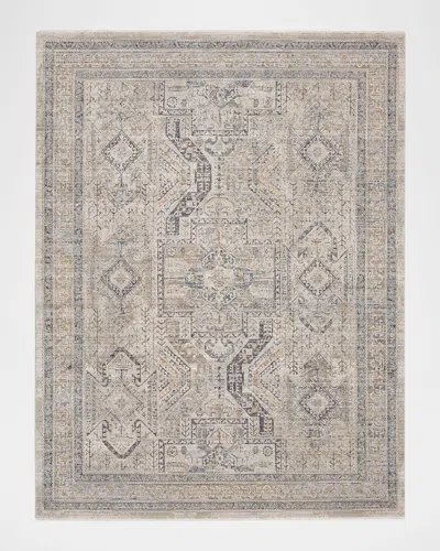 Nourison Lynx Gray/blue Power-loomed Rug, 12' X 15'