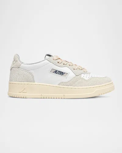 Autry Medalist Mixed Leather Low-top Sneakers