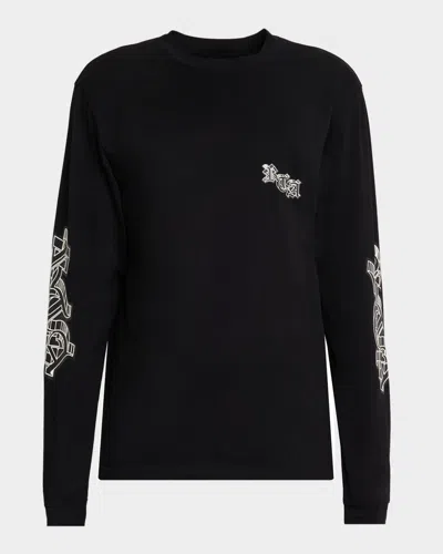 Rta Men's Lawrence Long-sleeve Graphic T-shirt In Black