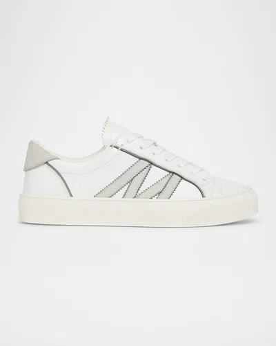 Moncler Monaco 2 Low-top Glitter Leather Sneakers