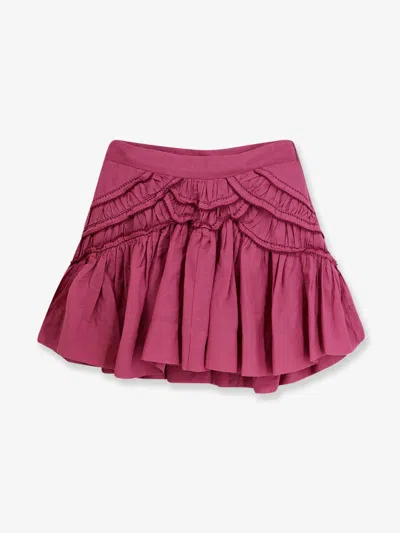 Isabel Marant Étoile Marant Etoile Women Ceola Cotton Blend Miniskirt In Burgundy