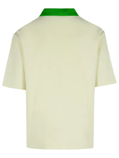 Marni Cotton Blend Polo Shirt With Contrasting Collar