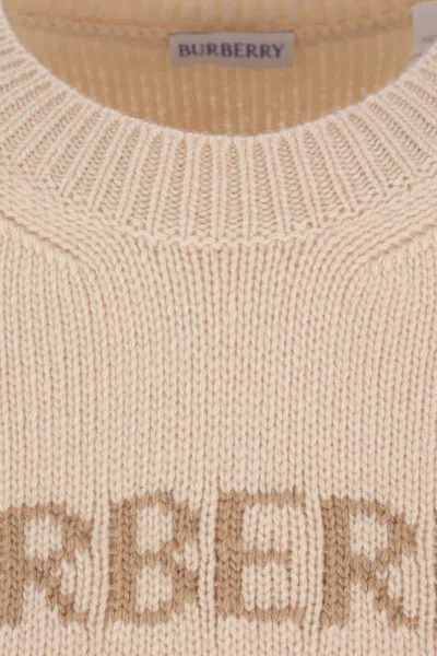 Burberry Beige Wool Sweater In Brown