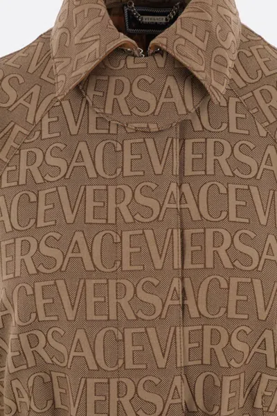 Versace Coats In Brown