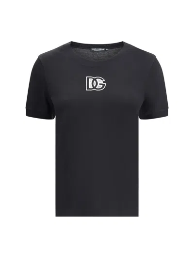 Dolce & Gabbana Recognizable Logo Crew Neck T-shirt In Black