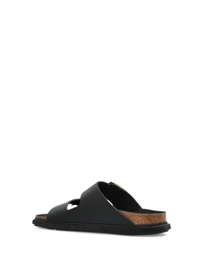 Birkenstock Arizona Droplet Buckle High Shine Black Slides In Black
