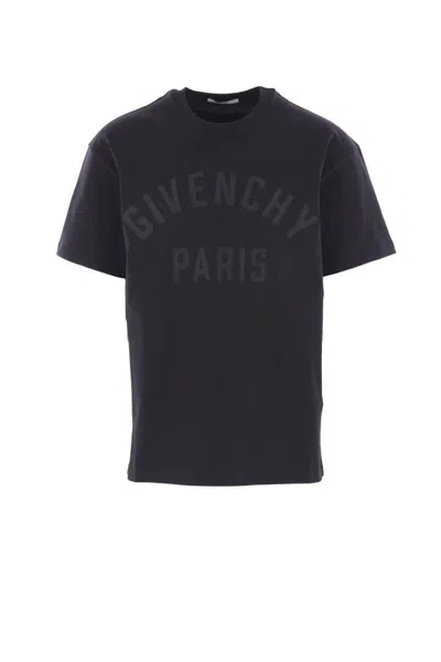 Givenchy Men Cotton T-shirt In Black