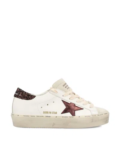 Golden Goose Starry Sneakers With Glitter Heel Tab