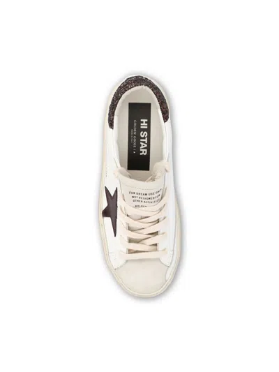 Golden Goose Starry Sneakers With Glitter Heel Tab