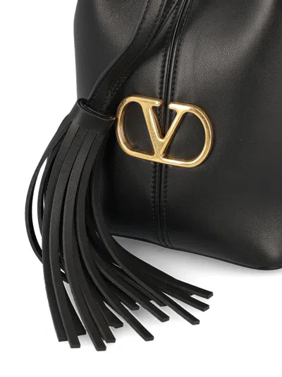Valentino Garavani Vlogo Signature Shoulder Bag Shoulder Bags Black In Black