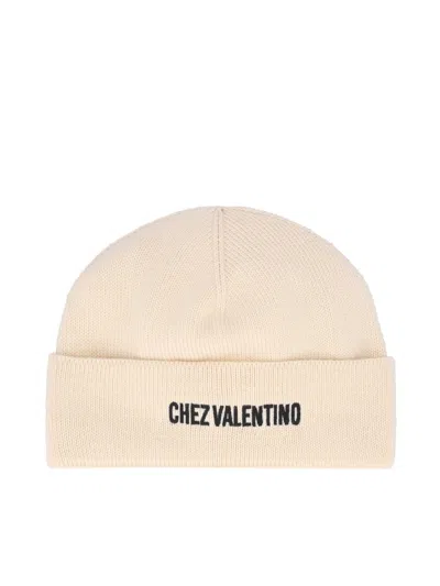 Valentino Garavani Chez  Cotton And Wool Beanie In Pink