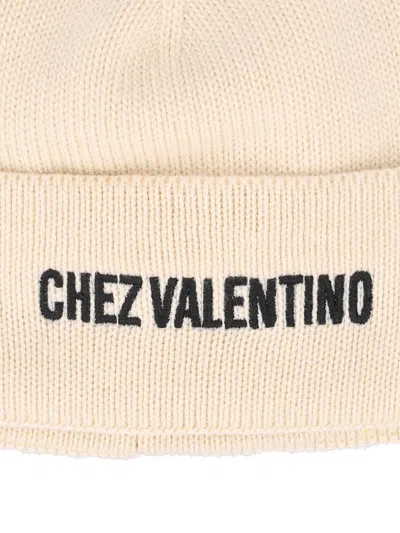 Valentino Garavani Chez  Cotton And Wool Beanie In Pink