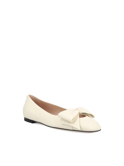 Valentino Leather Ballerinas Featuring Bow Detail