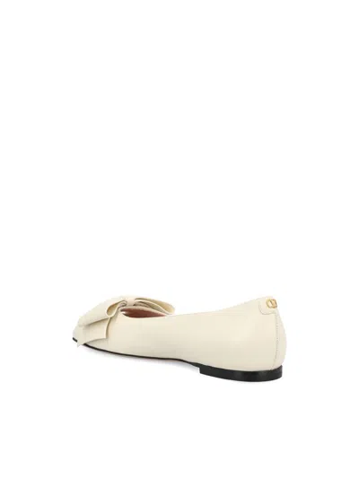 Valentino Leather Ballerinas Featuring Bow Detail