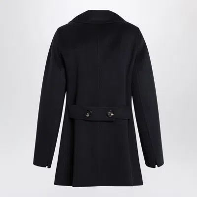 's Max Mara Caban Double-breasted Wool Pea Coat In Black