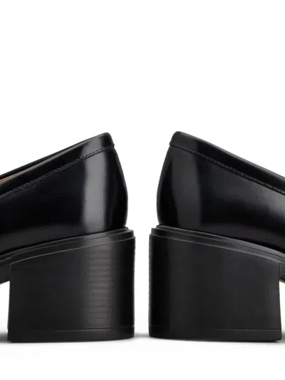 Tod's Leather Heeled Penny Loafers Shoes
