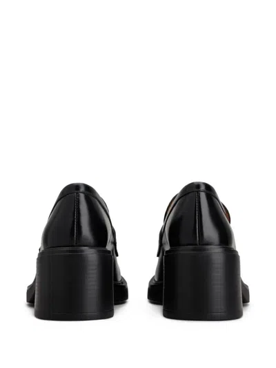 Tod's Leather Heeled Penny Loafers Shoes
