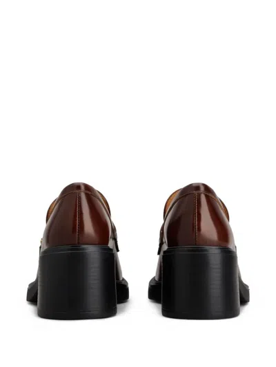 Tod's Leather Heeled Penny Loafers Shoes