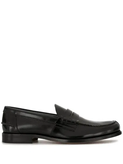 Tod's Black Leather Loafers For Men