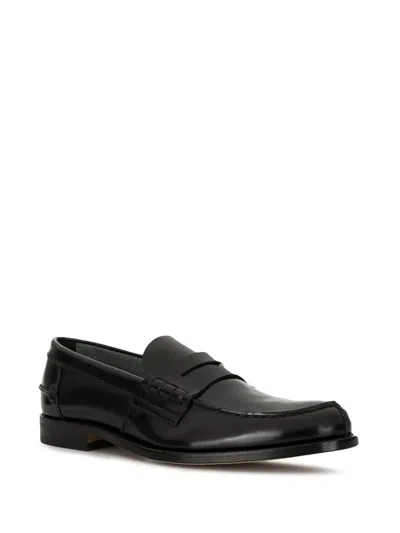 Tod's Black Leather Loafers For Men