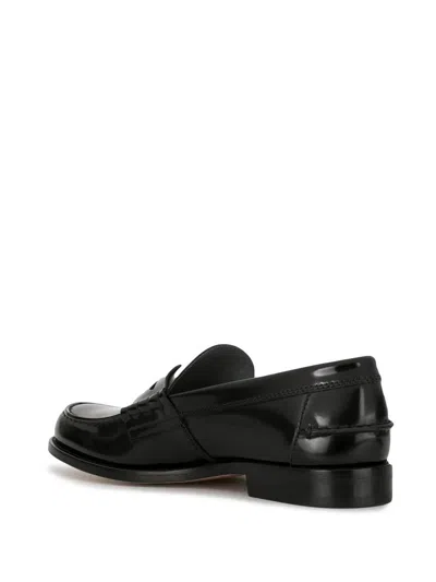 Tod's Black Leather Loafers For Men